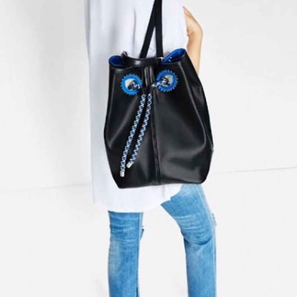 Zara Contrast Cord Backpack